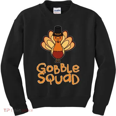 Thanksgiving Gobble Squad Kids Sweatshirt