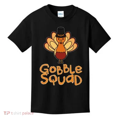 Thanksgiving Gobble Squad Kids T-Shirt