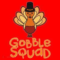 Thanksgiving Gobble Squad Santa Hat thumb 1