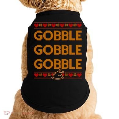 Thanksgiving Gobble X3 Ugly Sweater Doggie Tank