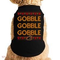 Thanksgiving Gobble X3 Ugly Sweater Doggie Tank thumb 0