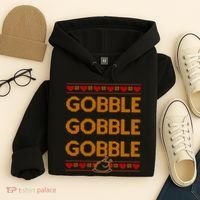 Thanksgiving Gobble X3 Ugly Sweater Hoodie thumb 4