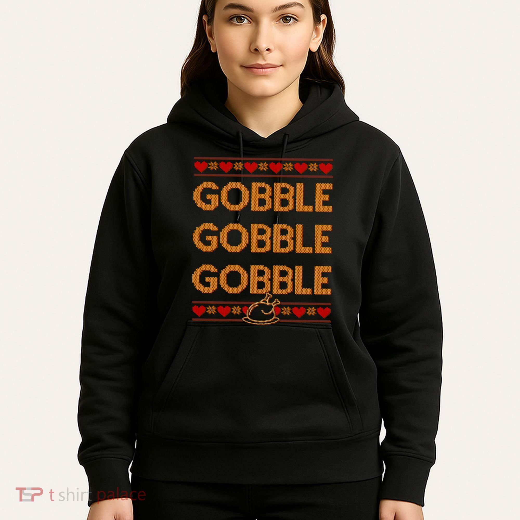 Thanksgiving Gobble X3 Ugly Sweater Hoodie