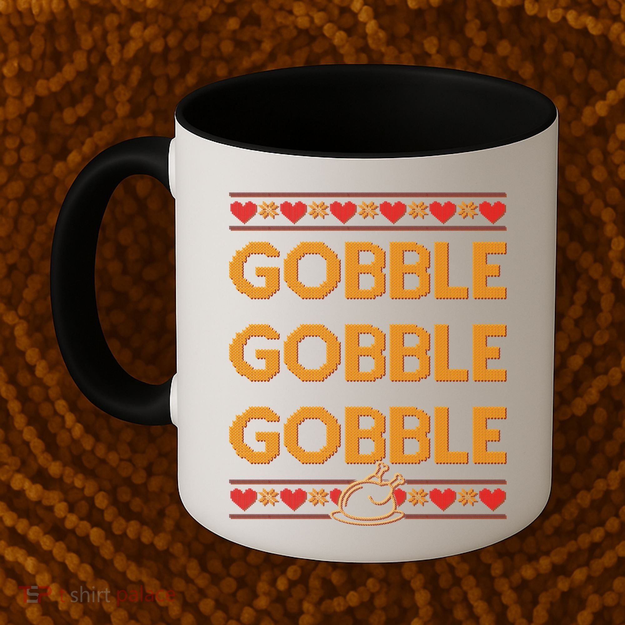 Thanksgiving Gobble X3 Ugly Sweater Coffee Mug