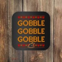 Thanksgiving Gobble X3 Ugly Sweater Coaster thumb 0