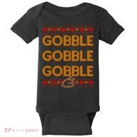 Thanksgiving Gobble X3 Ugly Sweater Baby Bodysuit thumb 0