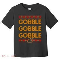 Thanksgiving Gobble X3 Ugly Sweater Toddler T-Shirt thumb 0
