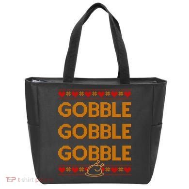 Thanksgiving Gobble X3 Ugly Sweater Tote Bag