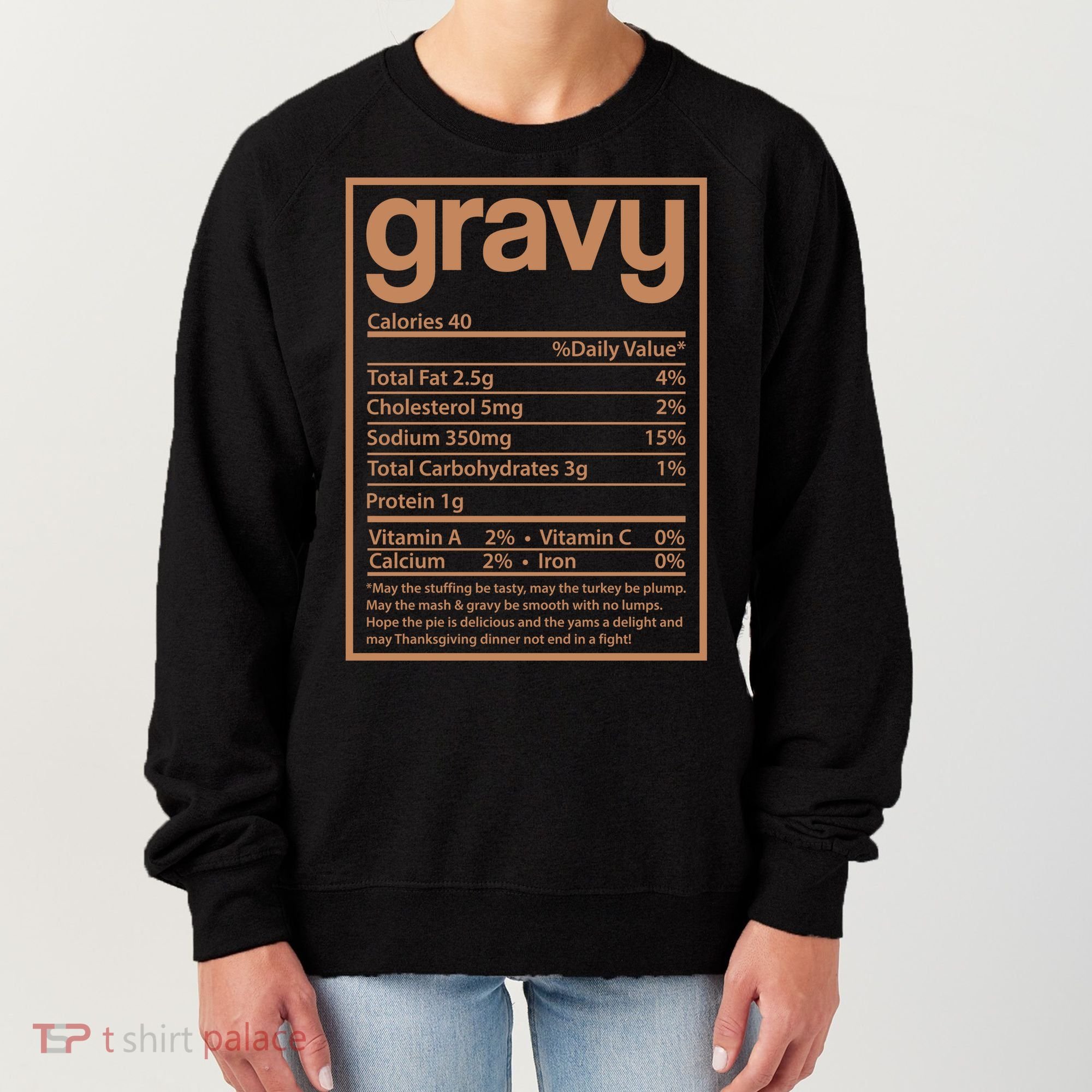 Thanksgiving Gravy Nutrition Facts Women's Sweatshirt