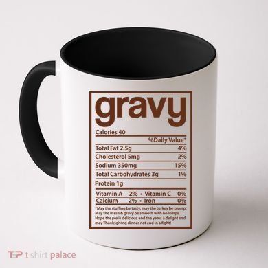Thanksgiving Gravy Nutrition Facts Coffee Mug