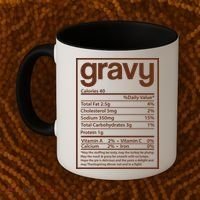 Thanksgiving Gravy Nutrition Facts Coffee Mug thumb 2
