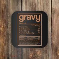 Thanksgiving Gravy Nutrition Facts Coaster thumb 0