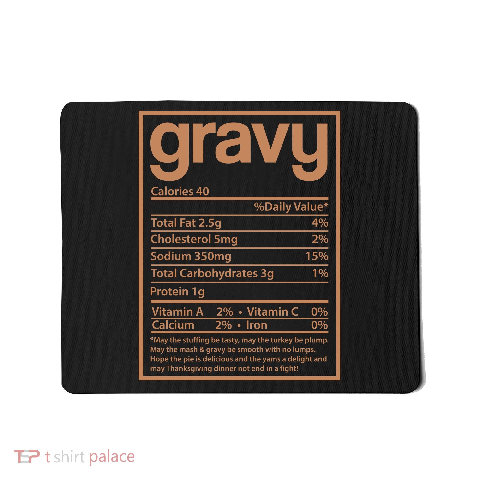 Thanksgiving Gravy Nutrition Facts Mousepad