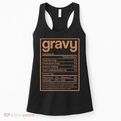 Thanksgiving Gravy Nutrition Facts Women's Tank Top