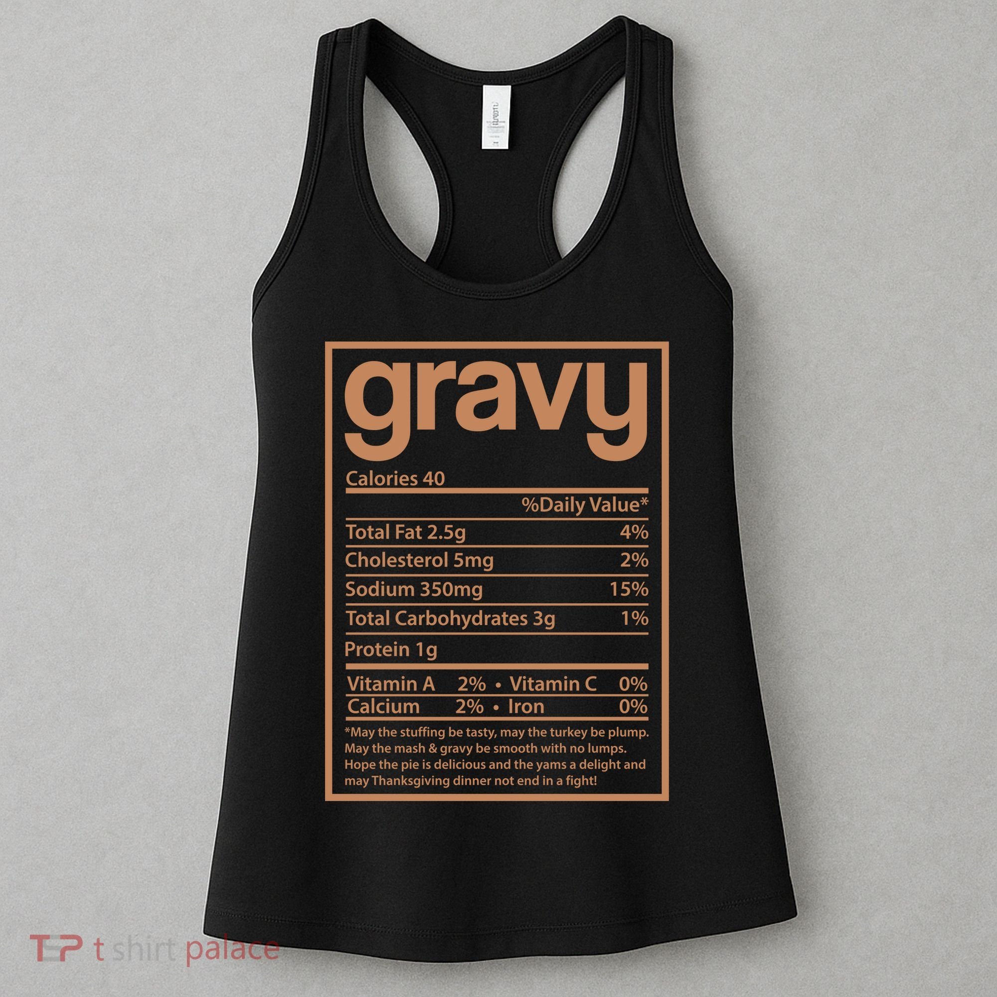 Thanksgiving Gravy Nutrition Facts Women's Tank Top