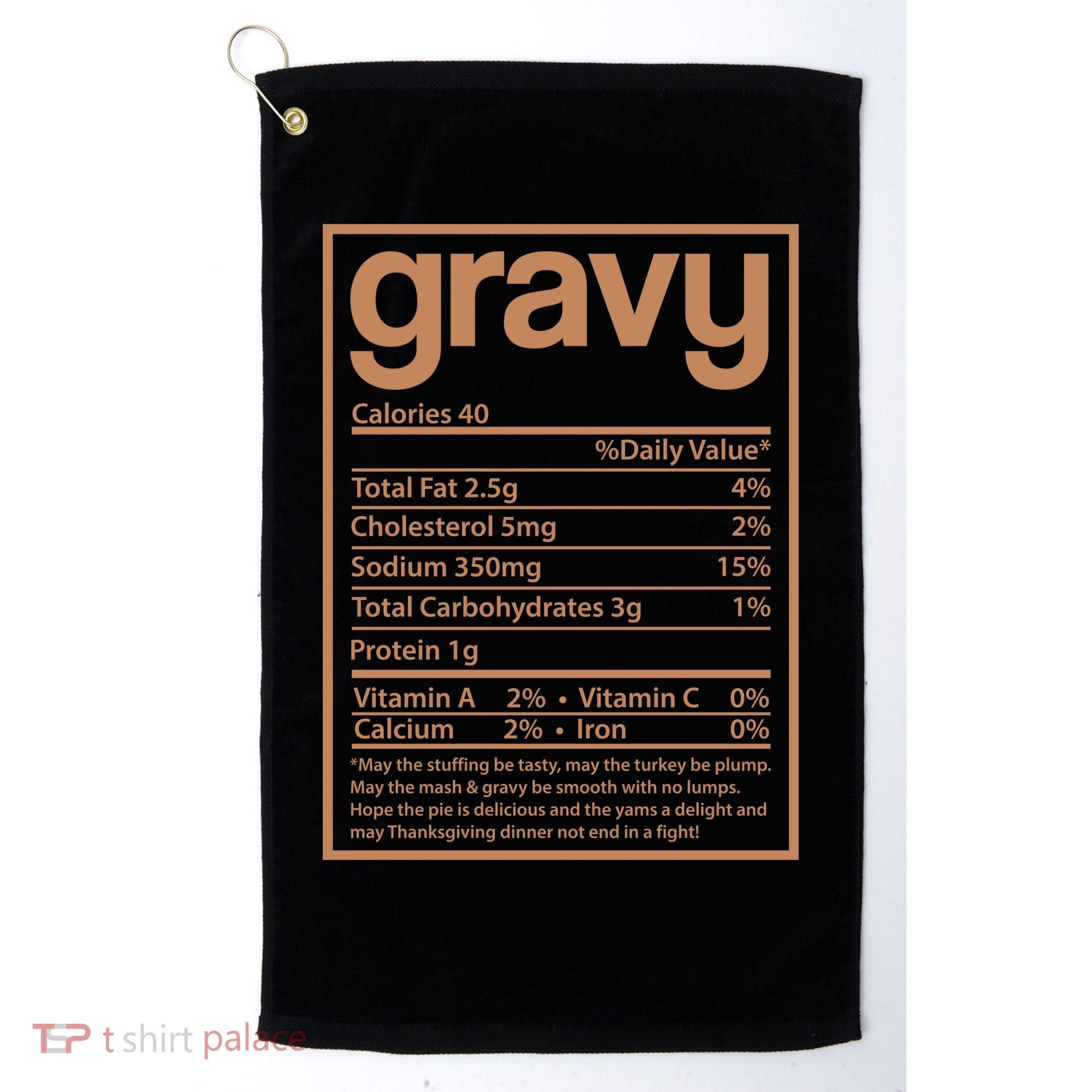 Thanksgiving Gravy Nutrition Facts Golf Towel