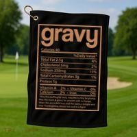 Thanksgiving Gravy Nutrition Facts Golf Towel thumb 1