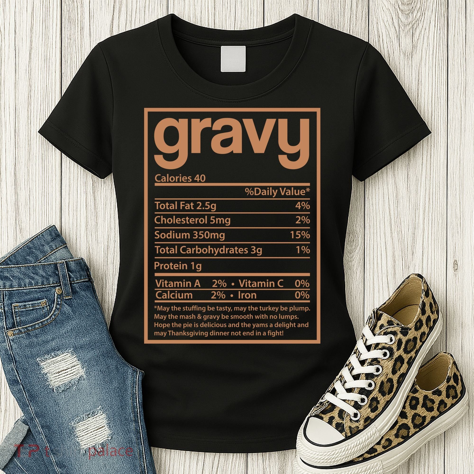Thanksgiving Gravy Nutrition Facts Women's T-Shirt