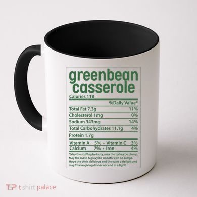 Thanksgiving Greenbean Casserole Nutrition Facts Coffee Mug