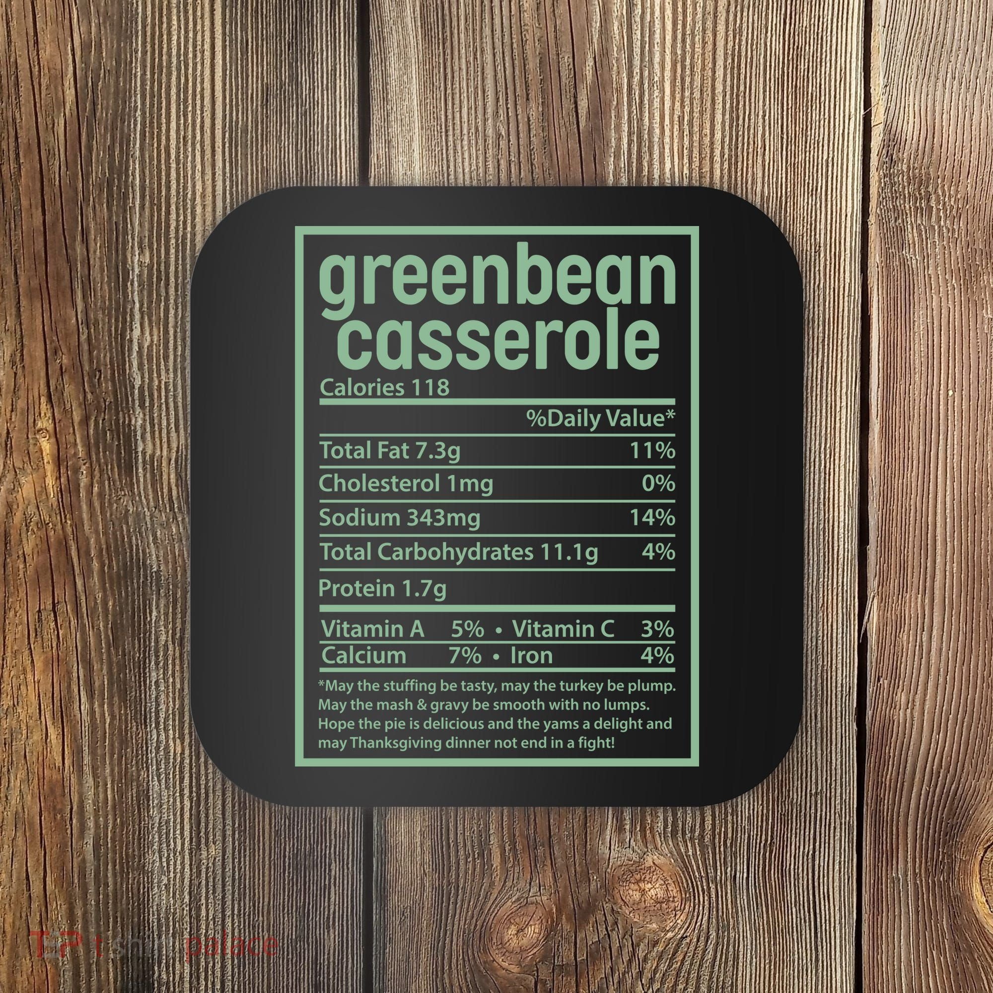 Thanksgiving Greenbean Casserole Nutrition Facts Coaster