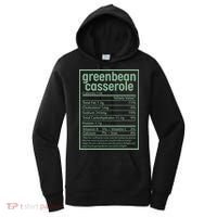 Thanksgiving Greenbean Casserole Nutrition Facts Women's Hoodie thumb 0