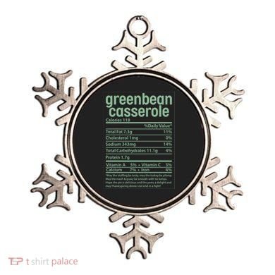 Thanksgiving Greenbean Casserole Nutrition Facts Ornament
