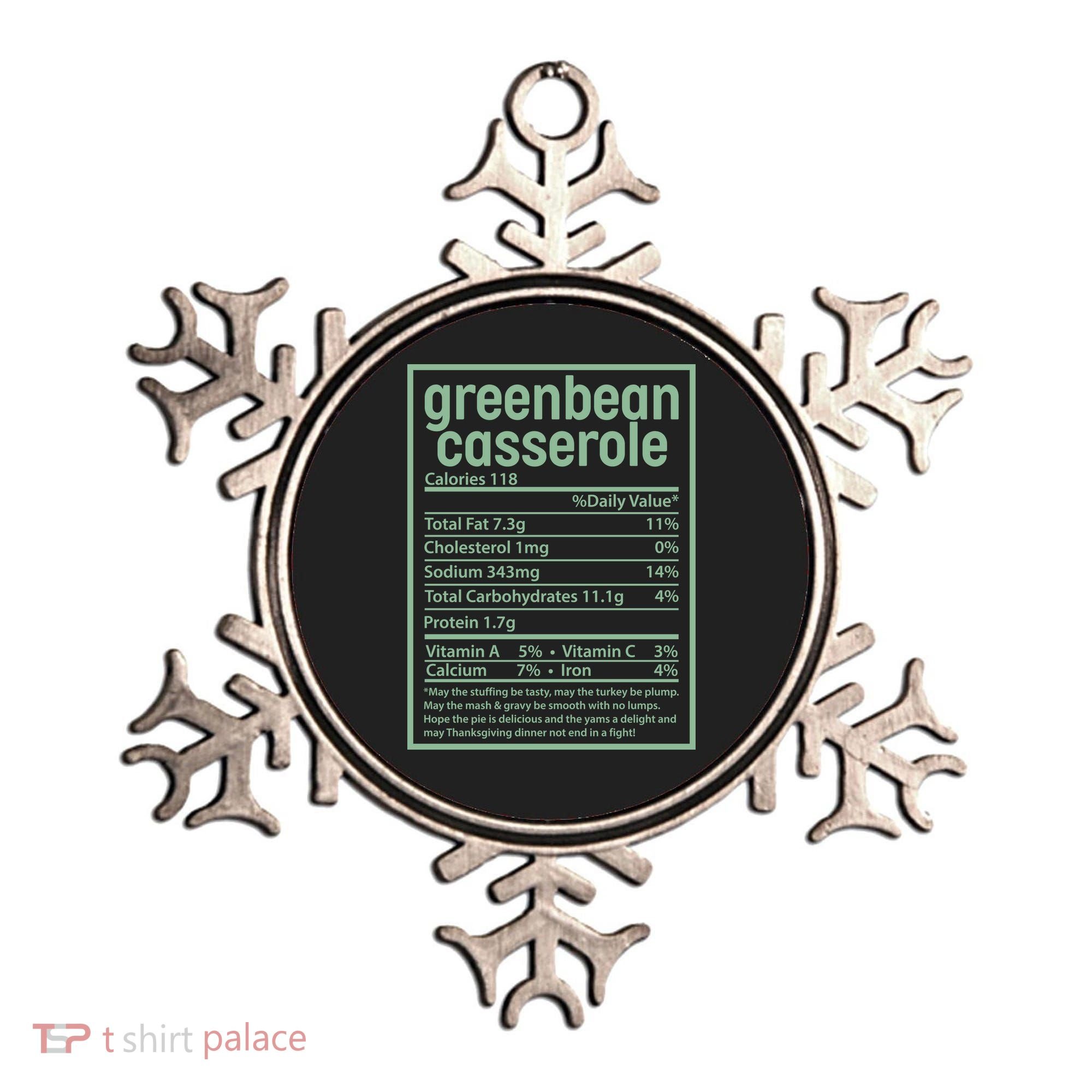 Thanksgiving Greenbean Casserole Nutrition Facts Ornament