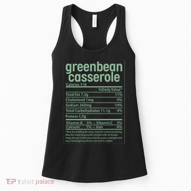 Thanksgiving Greenbean Casserole Nutrition Facts Women's Tank Top