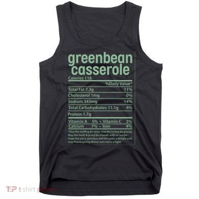 Thanksgiving Greenbean Casserole Nutrition Facts Tank Top