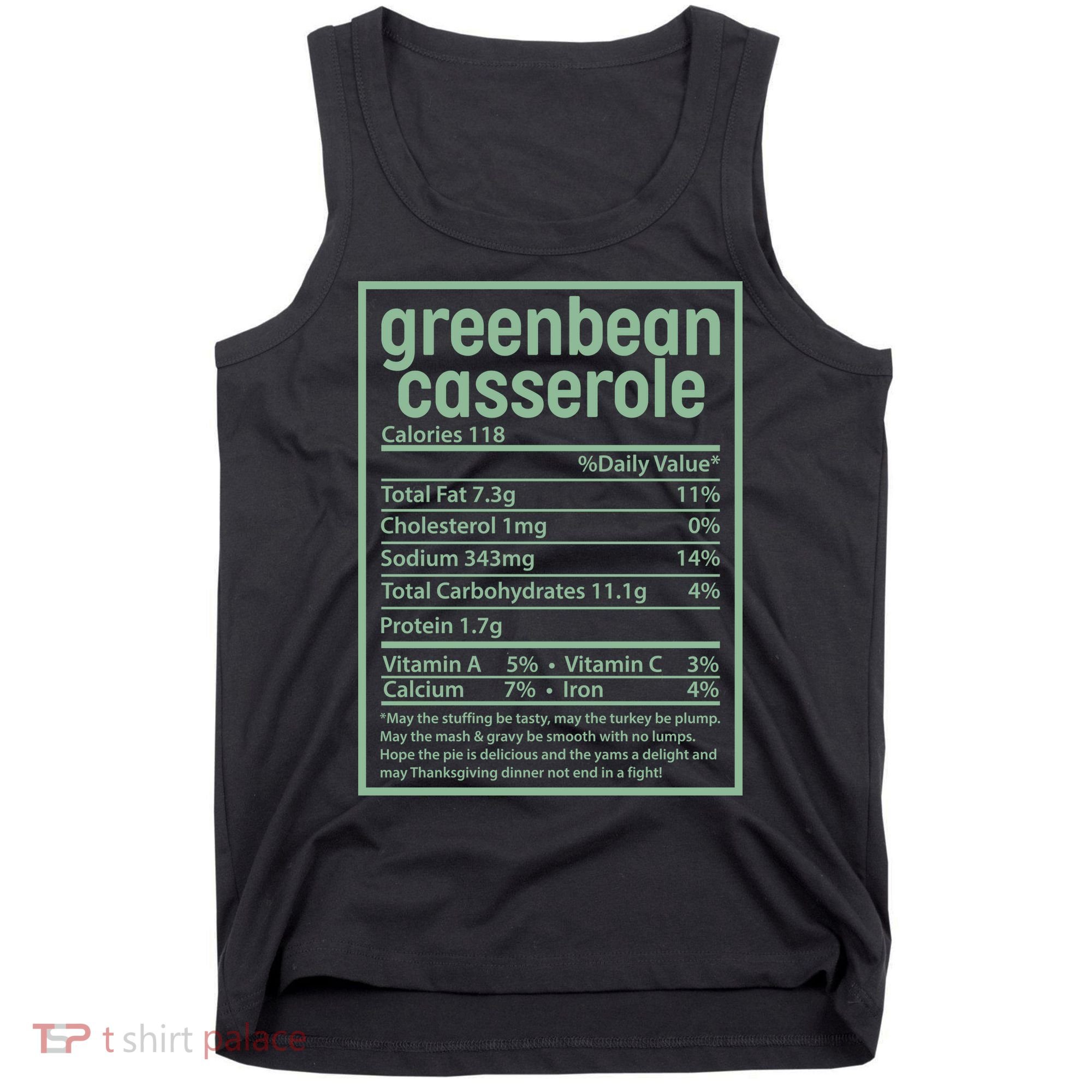 Thanksgiving Greenbean Casserole Nutrition Facts Tank Top