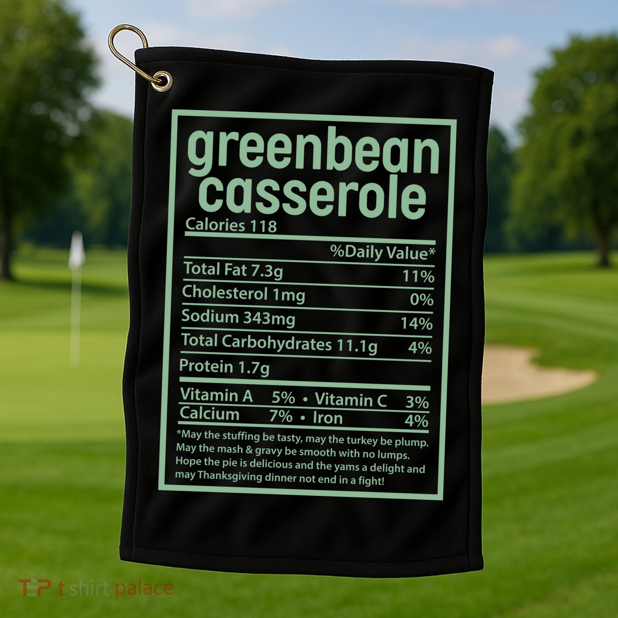 Thanksgiving Greenbean Casserole Nutrition Facts Golf Towel