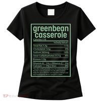 Thanksgiving Greenbean Casserole Nutrition Facts Women's T-Shirt thumb 0