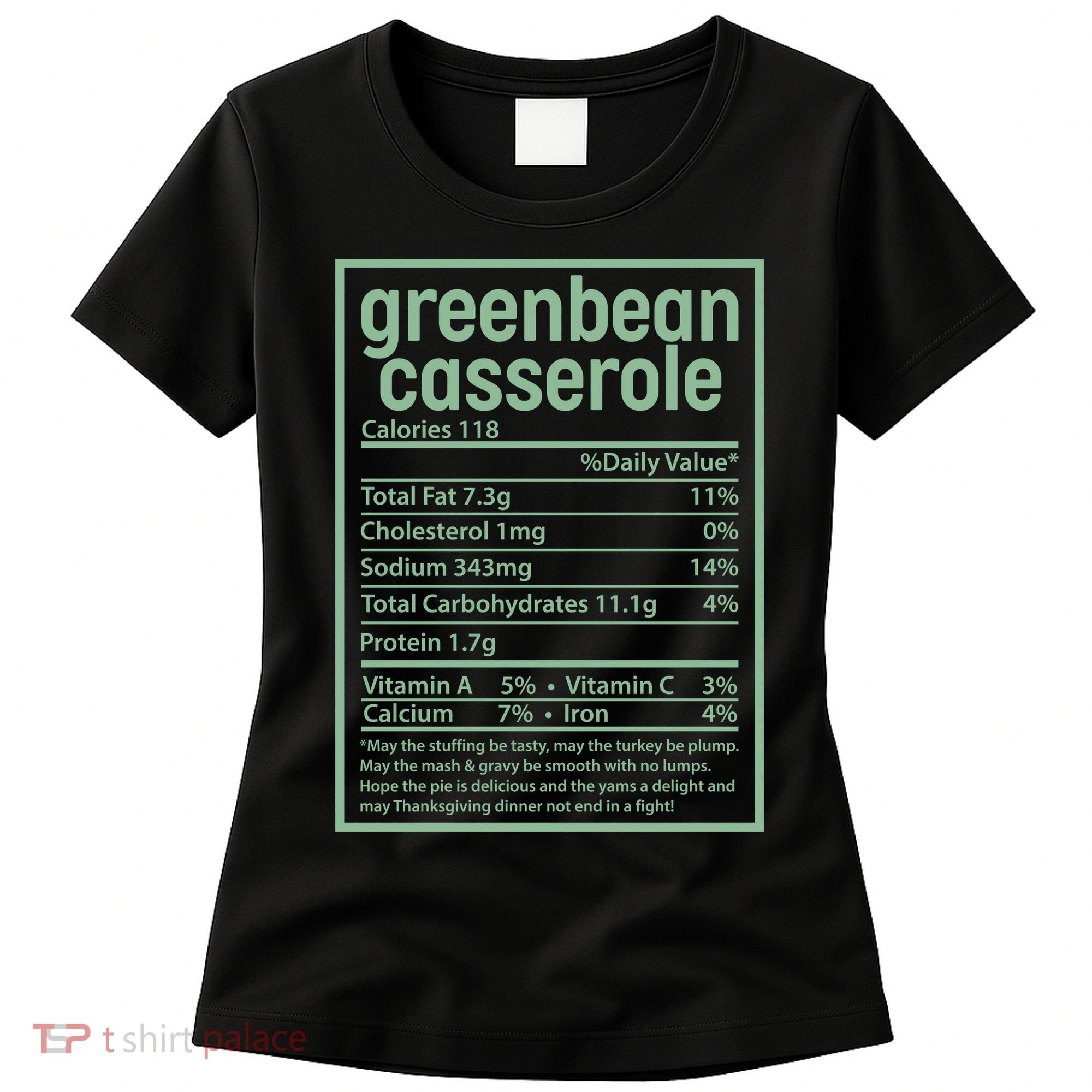 Thanksgiving Greenbean Casserole Nutrition Facts Women's T-Shirt
