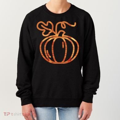 Thanksgiving Halloween Pumpkin Fall Autumn Plaid Women's Sweatshirt