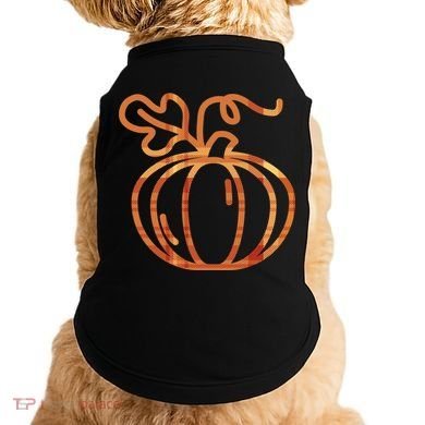 Thanksgiving Halloween Pumpkin Fall Autumn Plaid Doggie Tank