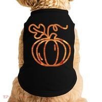 Thanksgiving Halloween Pumpkin Fall Autumn Plaid Doggie Tank thumb 0