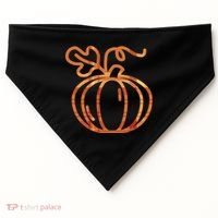 Thanksgiving Halloween Pumpkin Fall Autumn Plaid USA-Made Doggie Bandana thumb 0