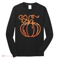 Thanksgiving Halloween Pumpkin Fall Autumn Plaid Long Sleeve Shirt thumb 0