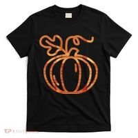 Thanksgiving Halloween Pumpkin Fall Autumn Plaid T-Shirt thumb 0