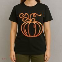 Thanksgiving Halloween Pumpkin Fall Autumn Plaid T-Shirt thumb 4