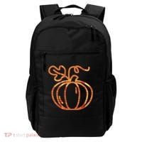 Thanksgiving Halloween Pumpkin Fall Autumn Plaid Backpack thumb 0