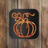 Thanksgiving Halloween Pumpkin Fall Autumn Plaid Coaster thumb 0