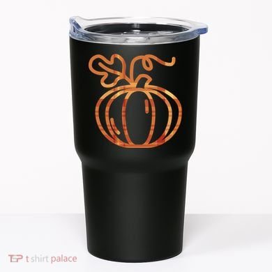 Thanksgiving Halloween Pumpkin Fall Autumn Plaid Tumbler