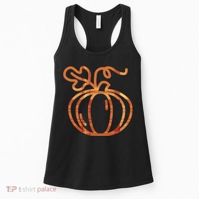 Thanksgiving Halloween Pumpkin Fall Autumn Plaid Women's Tank Top
