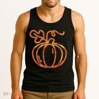 Thanksgiving Halloween Pumpkin Fall Autumn Plaid Tank Top thumb 3