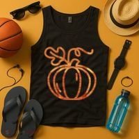 Thanksgiving Halloween Pumpkin Fall Autumn Plaid Tank Top thumb 4