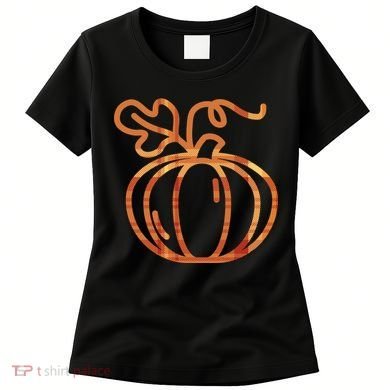 Thanksgiving Halloween Pumpkin Fall Autumn Plaid Women's T-Shirt