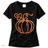 Thanksgiving Halloween Pumpkin Fall Autumn Plaid Women's T-Shirt thumb 0