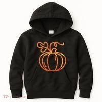 Thanksgiving Halloween Pumpkin Fall Autumn Plaid Kids Hoodie thumb 0