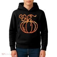 Thanksgiving Halloween Pumpkin Fall Autumn Plaid Kids Hoodie thumb 4